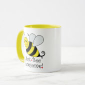 Gewoon bijen Geweldige Cute Yellow Bumble Bee. Mok (Voorkant links)