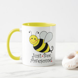 Gewoon bijen Geweldige Cute Yellow Bumble Bee. Mok
