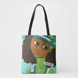 'Gewoon bijen 'in me meisjes' Over Print Canvas ta Tote Bag