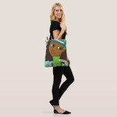 'Gewoon bijen 'in me meisjes' Over Print Canvas ta Tote Bag (Op model)