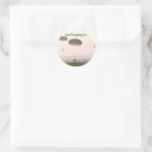 Gewoon binnenvallen ronde sticker (Tas)