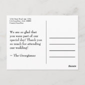 Gewoon, blauw "Dank u" Briefkaart (Achterkant)