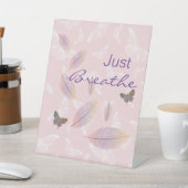 Gewoon blauw de bladeren Butterflies Roze Reclamebord Met Voetstuk (Insitu)