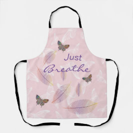 Gewoon blauw de bladeren Butterflies Roze Schort