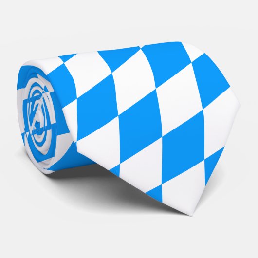 Gewoon blauw en wit, Beiers zuiver. Stropdas (Opgerold)