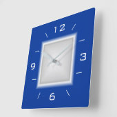 Gewoon blauw en wit vierkant > Keukenklok Vierkante Klok (Hoek)