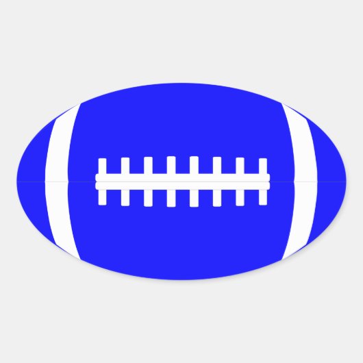 Gewoon blauw Football voor partij/pap Ovale Sticker (Voorkant)