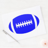 Gewoon blauw Football voor partij/pap Ovale Sticker (Envelop)