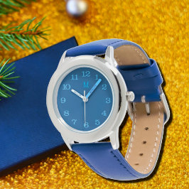 gewoon blauw - je monogram horloge