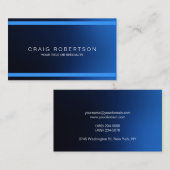 Gewoon blauw modern Visitekaartje (Voorkant / Achterkant)