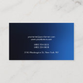 Gewoon blauw modern Visitekaartje (Achterkant)