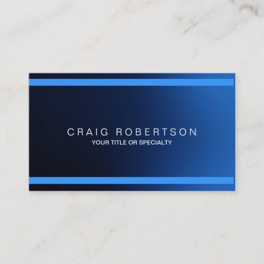 Gewoon blauw modern Visitekaartje (Voorkant)