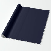 Gewoon blauw Zwart Kleur Shade Tone Cadeaupapier (Uitgerold)