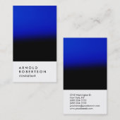 Gewoon blauw zwart wit consultant Visitekaartje (Voorkant / Achterkant)