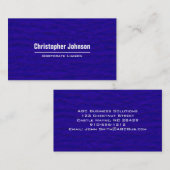 Gewoon blauwe, moderne Visitekaartjes (Voorkant / Achterkant)