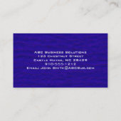 Gewoon blauwe, moderne Visitekaartjes (Achterkant)