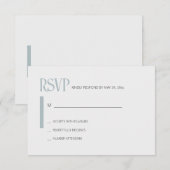 Gewoon Blauwe RSVP Kaartje (Voorkant / Achterkant)