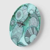 Gewoon Blauwgroen acrylwandklok Grote Klok (Hoek)