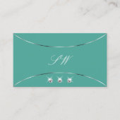 Gewoon Blauwgroen met Silver Decor Diamonds en Mon Visitekaartje (Voorkant)