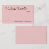 Gewoon Bleek roze bruin, minimalistisch script Visitekaartje (Voorkant / Achterkant)