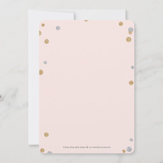 Gewoon 'Blessed Birth Announcement' - Roze Aankondiging (Achterkant)