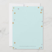 Gewoon 'Blessed Photo Birth Announcement Blue' Bedankkaart (Achterkant)