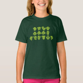 Gewoon blijven coderen (Bug Droid Letters Font) T-shirt