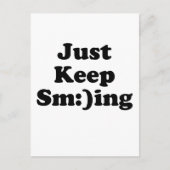 Gewoon blijven glimlachen briefkaart (Voorkant)