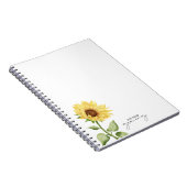 "Gewoon blijven groeien" Zonnebloem Notitieboek (Rechterzijde)