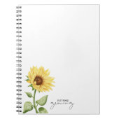 "Gewoon blijven groeien" Zonnebloem Notitieboek (Voorkant)