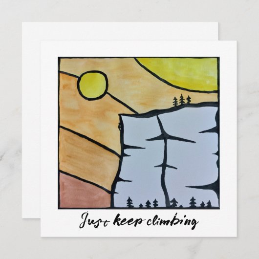 Gewoon blijven klimmen kaart (Voorkant / Achterkant)