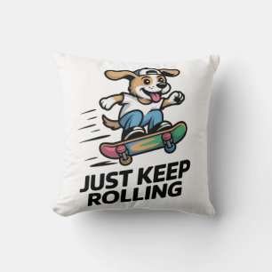 Gewoon Blijven Rollen – Skate Dog Street Style Kussen