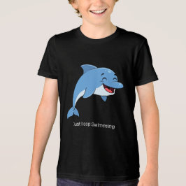 Gewoon Blijven Zwemmen Dolfijn Kinderen Shirt – Cu