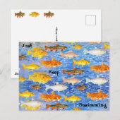 Gewoon blijven zwemmen-een Collectie vis Briefkaar Briefkaart (Voorkant / Achterkant)