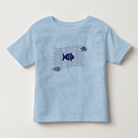 gewoon blijven zwemmen kinder shirts (Voorkant)