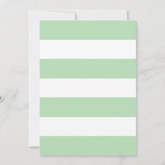 Gewoon bloemen & strepen bruiloft uitnodiging / mu (Achterkant)