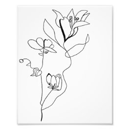 Gewoon bloemenprint foto afdruk