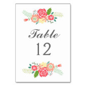 Gewoon bloementafelnummer tafel Kaarten (Achterkant)