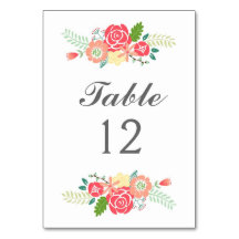 Gewoon bloementafelnummer tafel Kaarten