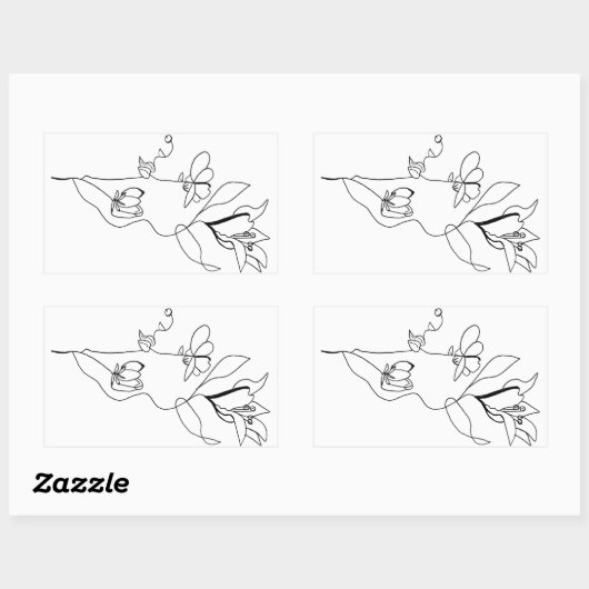 Gewoon bloemige Sticker (Vel)