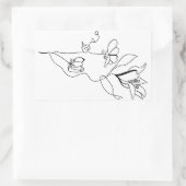 Gewoon bloemige Sticker (Tas)