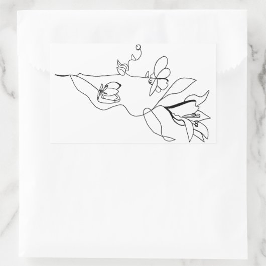 Gewoon bloemige Sticker (Tas)