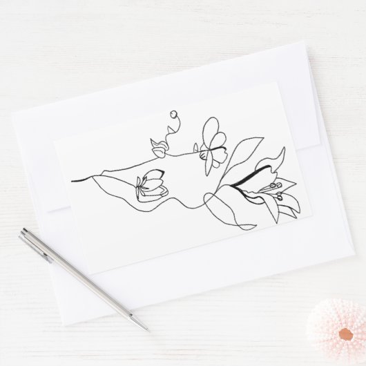 Gewoon bloemige Sticker (Envelop)