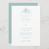 Gewoon Bloom Zee-schuimen Groen Wit Wedden Kaart (Voorkant / Achterkant)