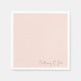Gewoon Blush Gold Script bruiloft cocktail Servet
