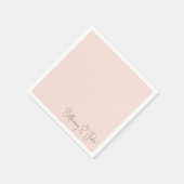 Gewoon Blush Gold Script Wedding Cocktail II Servet (Hoek)