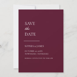 Gewoon Bourgondische typografie moderne save the d Date