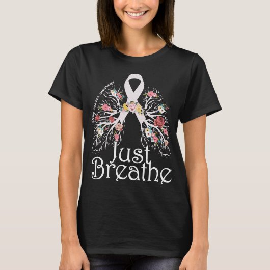 Gewoon Breath Lung Cancer Awareness T-shirt (Voorkant)