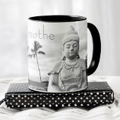 Gewoon Breathe Hawaii Buddha Black White Foto Mok
