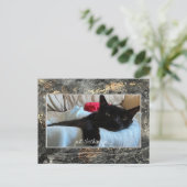 Gewoon Briefkaart zwart controleren (Staand voorkant)